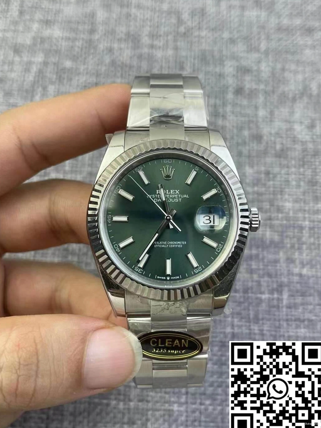 Dial M126334-0028 Datejust Green Factory Rolex Clean 0202